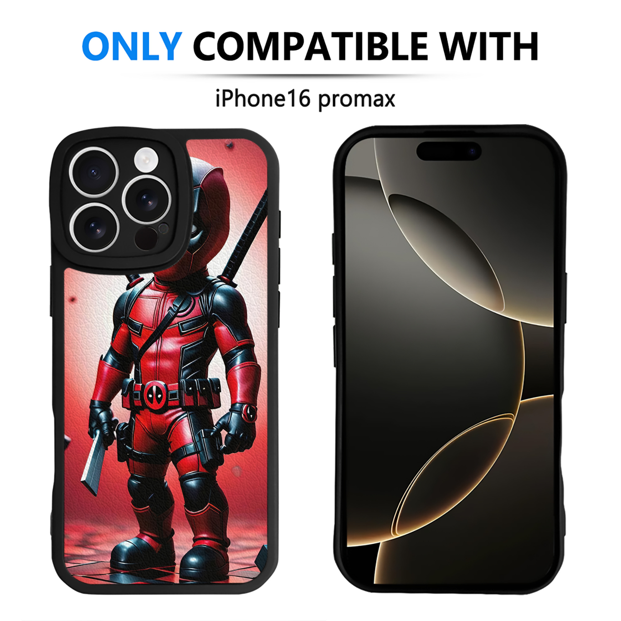 Deadpool デッドプール 【iPhone 16シリーズ対応】シリコンスマホケース（レザー調） 材質：シリコン
